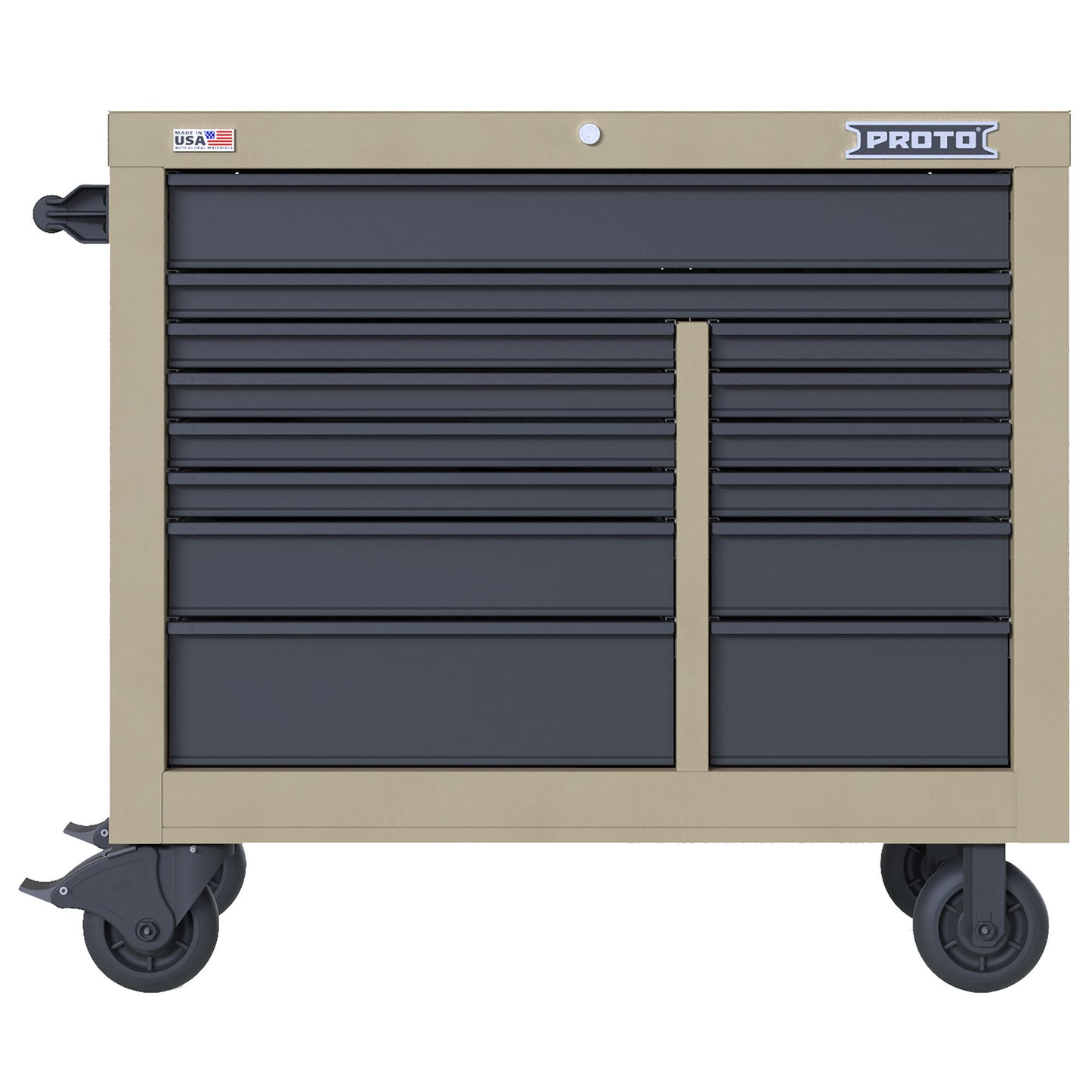 Proto 42 in. 14 Drawer Roller Desert Tan JSTV4239RD14DT