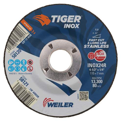 Weiler TIGER INOX Type 27 Grinding Wheel