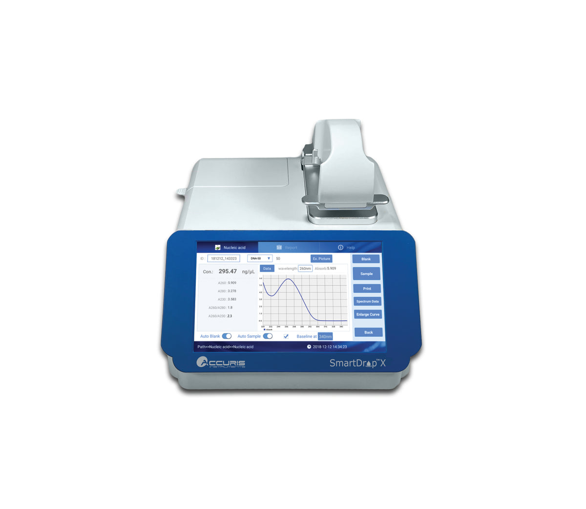 Accuris SmartDrop X Nano Spectrophotometer NS1010
