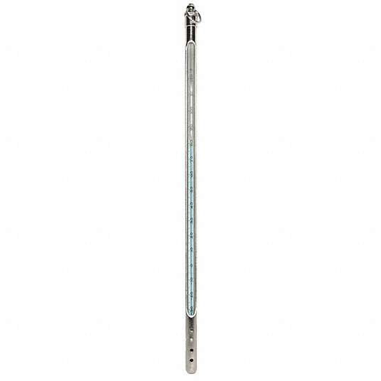 VEE GEE Scientific Armored Glass Thermometer - Celsius - Nickel-Plated Brass, Mercury-Free — view 2