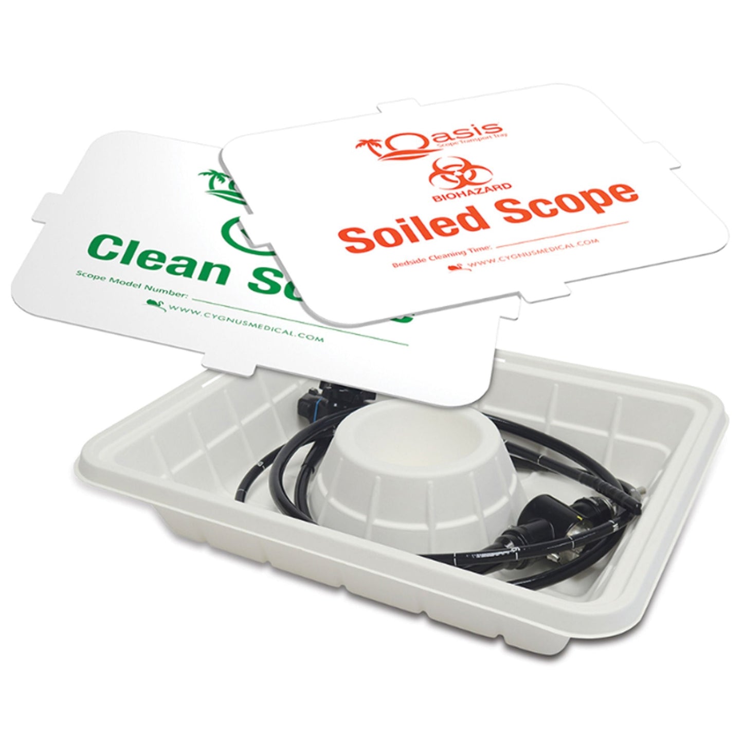 Oasis Scope Transport Tray with Lid Biodegradable Plant-Based Material