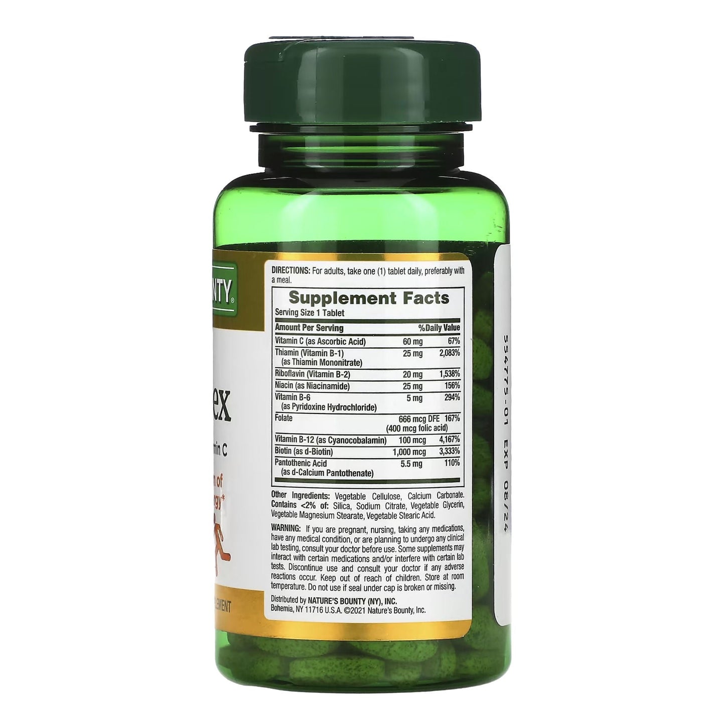 Nature's Bounty® Super B-Complex With Folic Acid Plus Vitamin C Coated Tablets