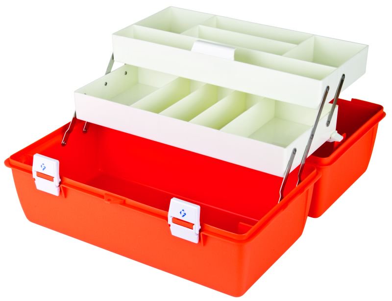 Flambeau Model 2072 Medical Box Orange Copolymer 10-1/ -