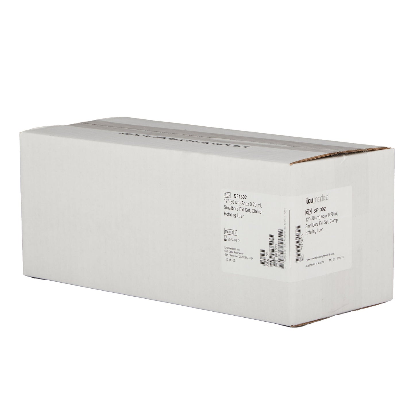 ICU IV Extension Set Small Bore 12 Inch Tubing