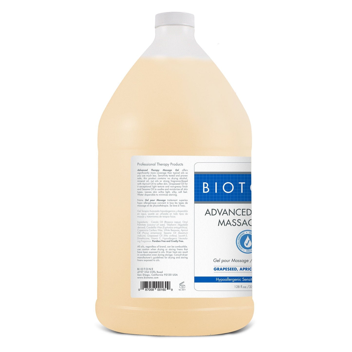 Biotone® Advanced Therapy® Massage Gel with Grapeseed, Apricot & Sesame Oil