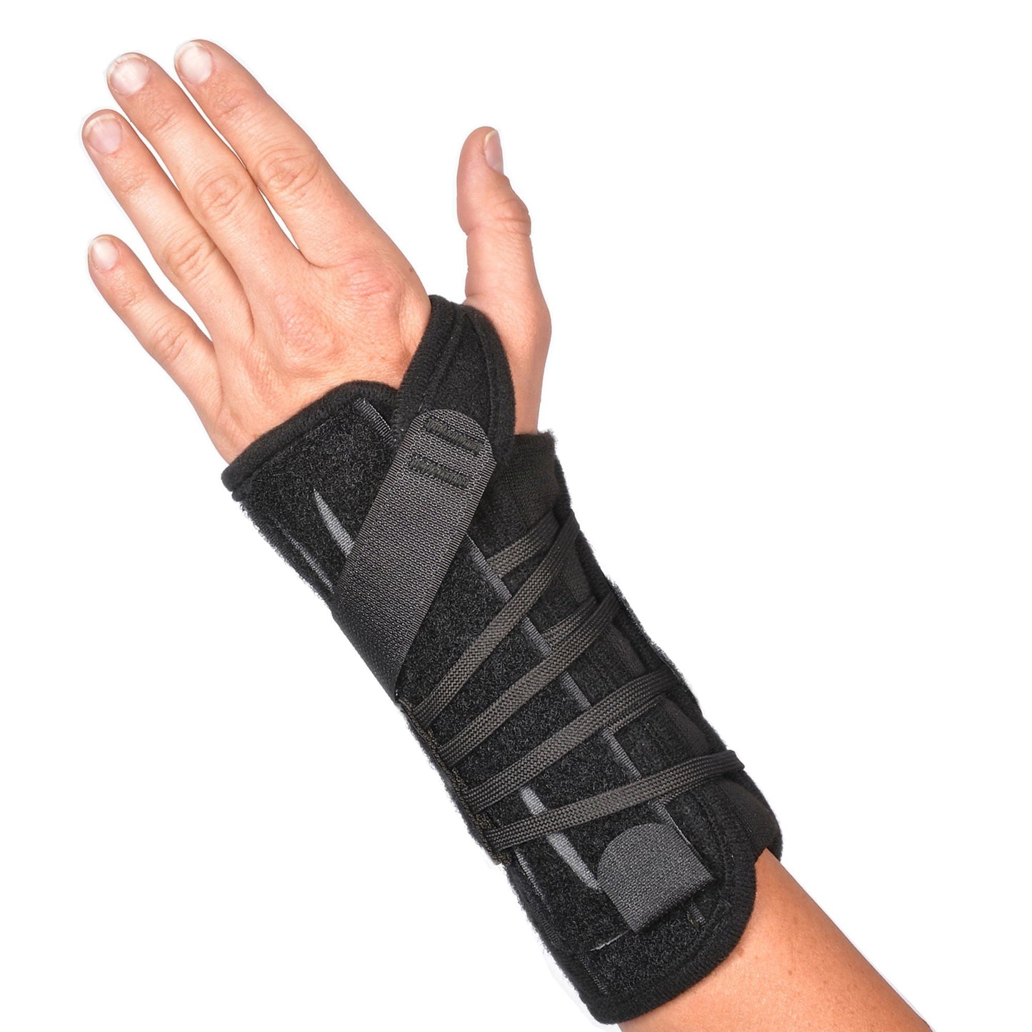 Tiny Titan Wrist Brace Aluminum / Felt / Nylon Left Hand Black