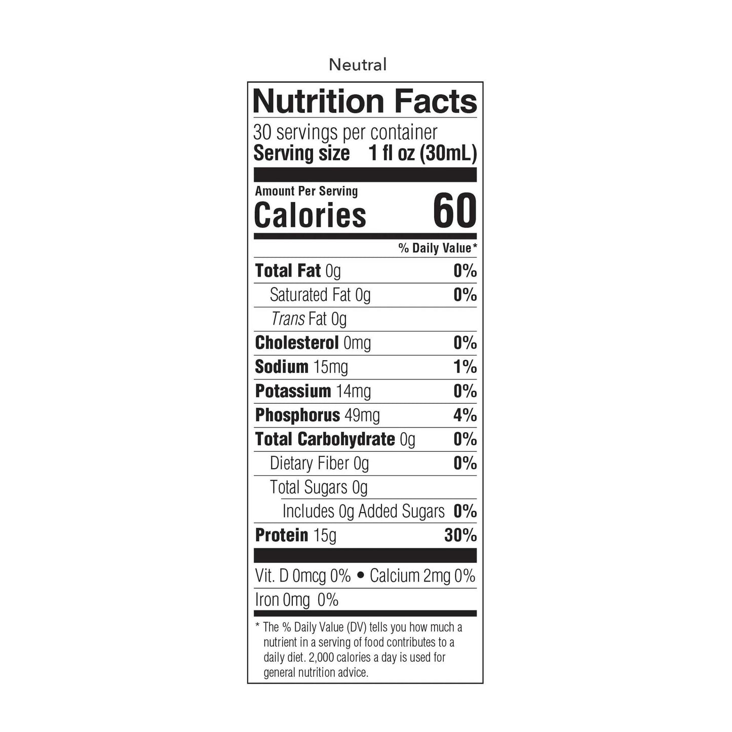 ProSource NoCarb™ NoCarb Liquid, Bottle