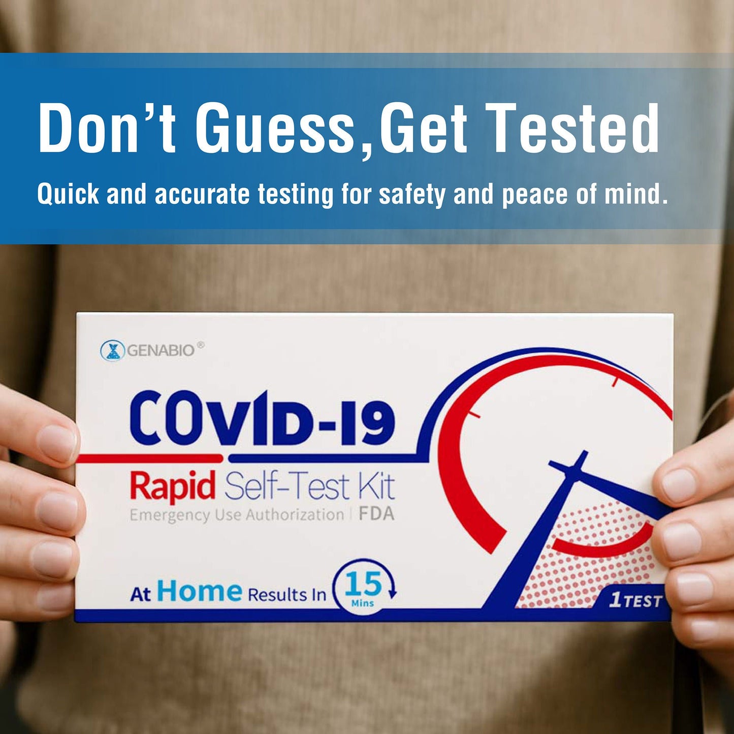 Genabio® COVID-19 at Home Rapid Self-Test Kit, Five Tests