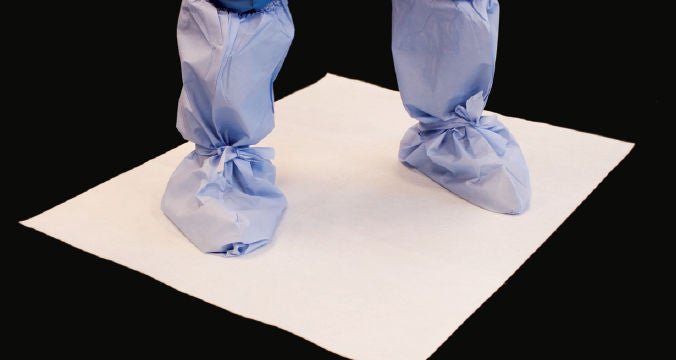 EnviroSorb Anti-Static Anti-Fatigue Floor Mat Moderate Absorbency White Polyester / Rayon / Polyethylene
