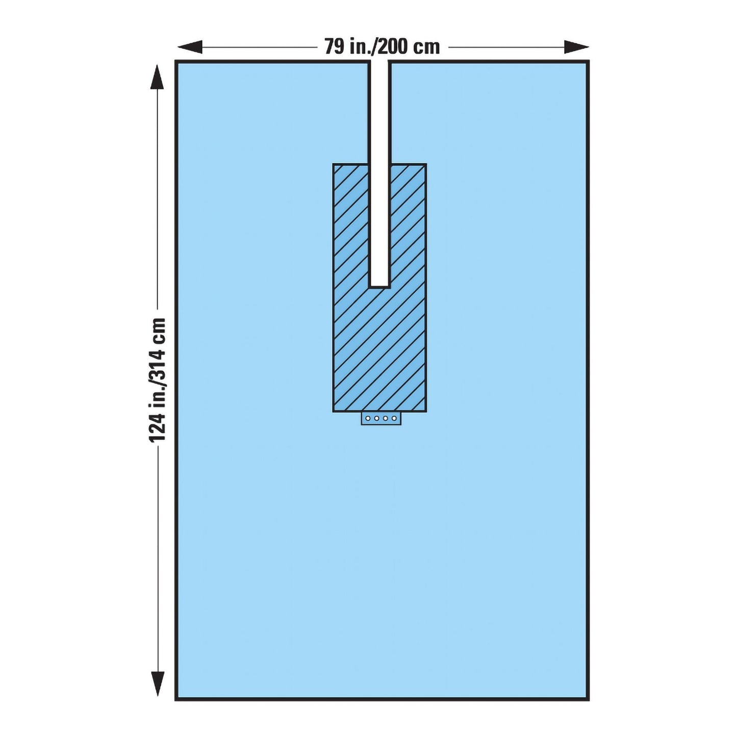 Halyard Sterile U- Surgical Drape, 80 W x Inch