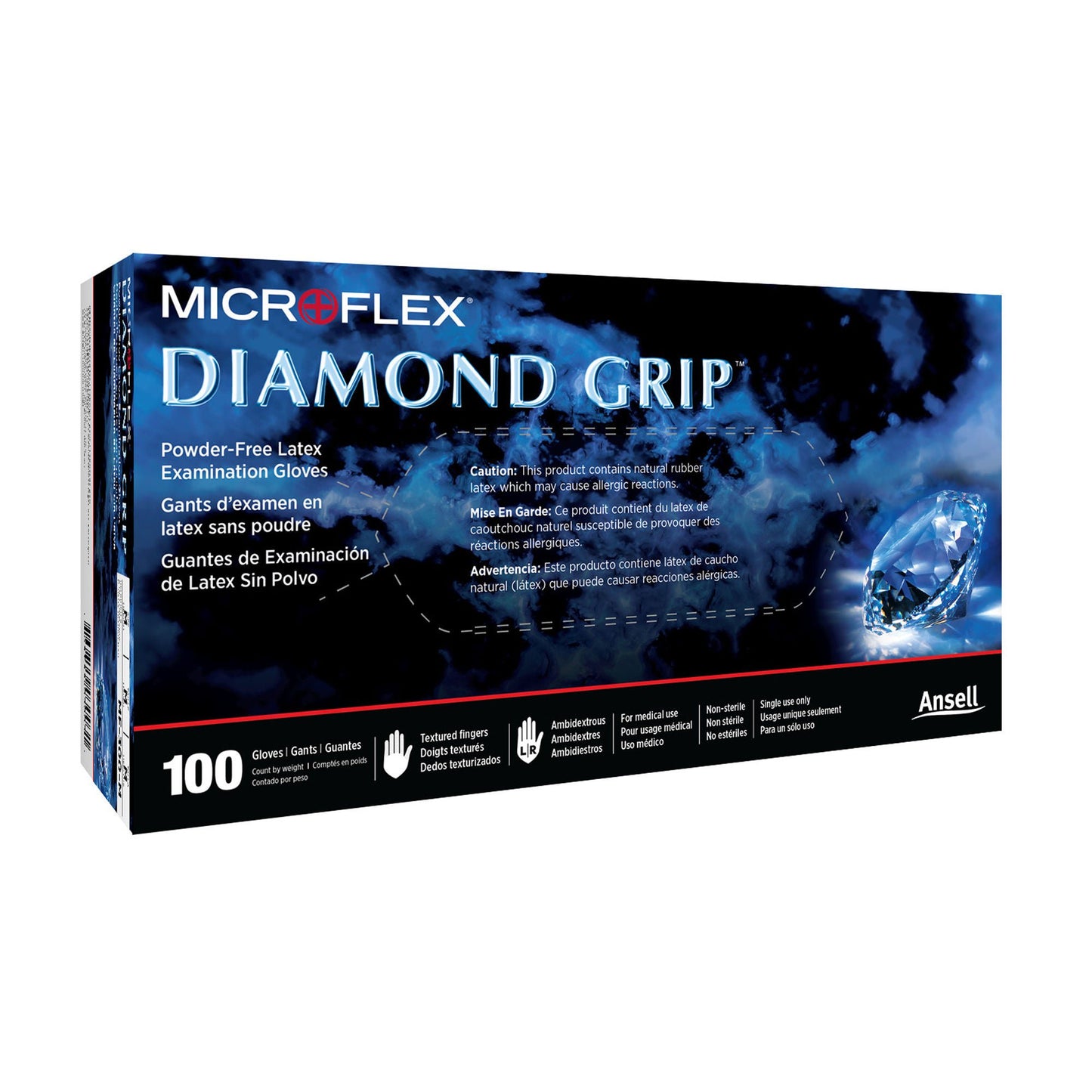 Diamond Grip™ Latex Exam Gloves, White