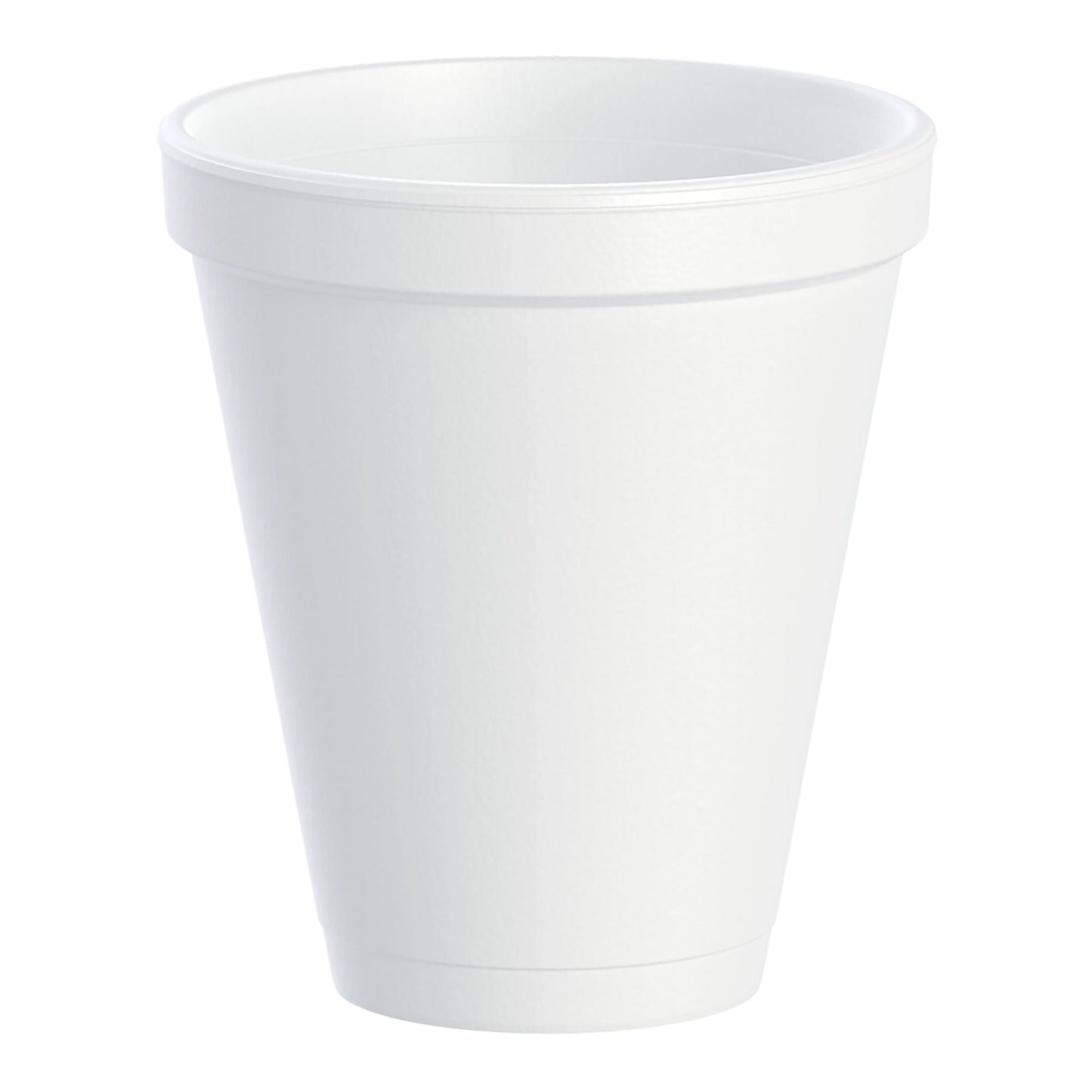 Dart Drinking Cup, White, Styrofoam, Disposable