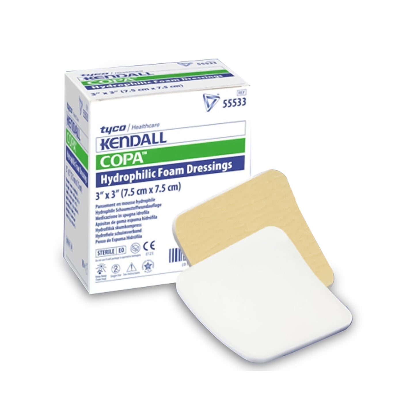 Kendall™ Adhesive without Border Foam Dressing