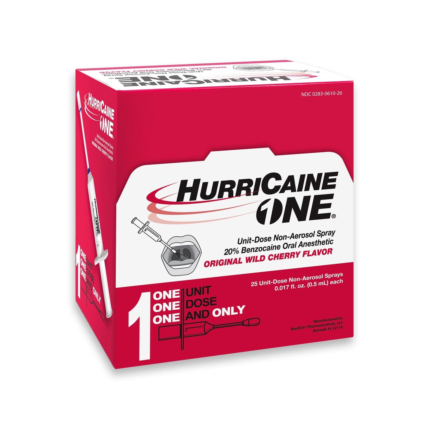 HurriCaine® Benzocaine Oral Pain Relief, Wild Cherry Flavor, unit dose