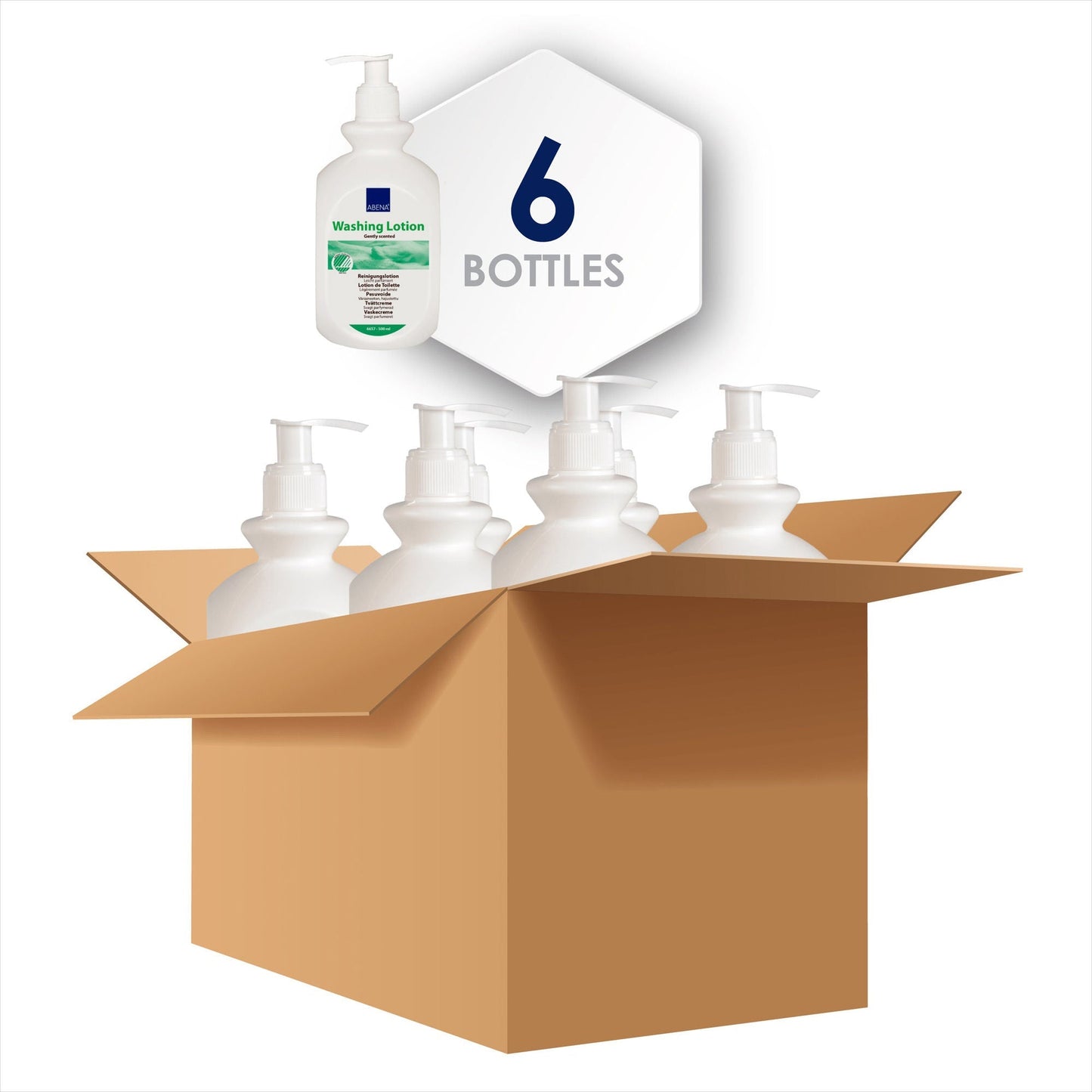Abena Rinse-Free Body Wash, Pump Bottle