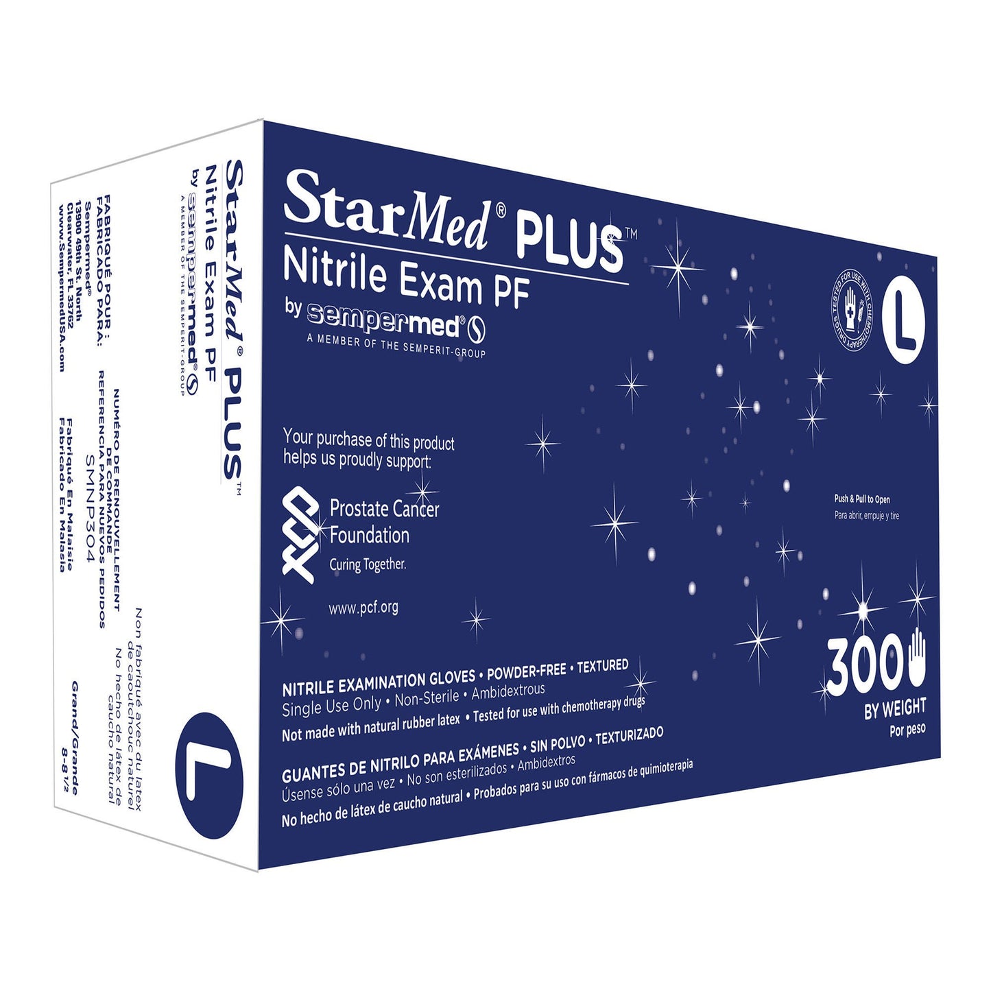 StarMed® Plus™ Nitrile Exam Gloves, Blue - view 2