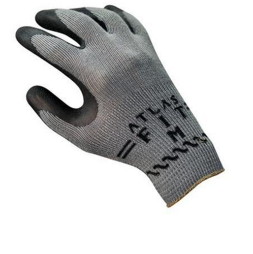 Showa 300B Atlas Fit Flat Dipped Natural Rubber Gloves - In Limited Stock — Dozen (12 pairs)