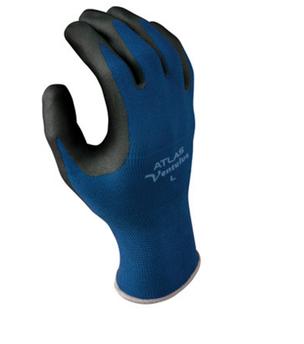 Showa 380 Atlas Ventulus Nitrile Palm Coated Gloves, Size: 09/XL - Limited Stock — Dozen (12 pairs)