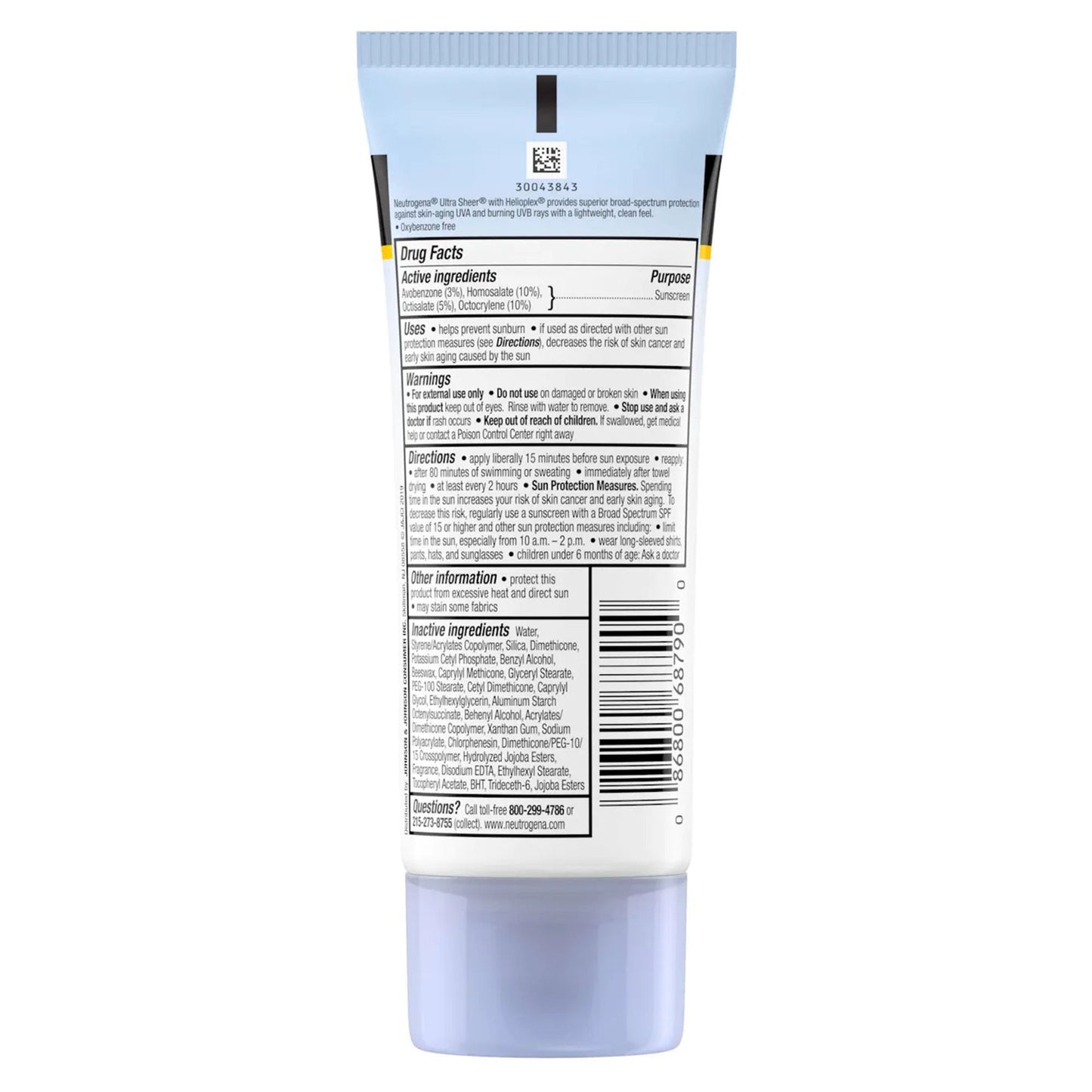 Neutrogena® Ultra Sheer® Dry-Touch Sunscreen Lotion, SPF 55, Tube