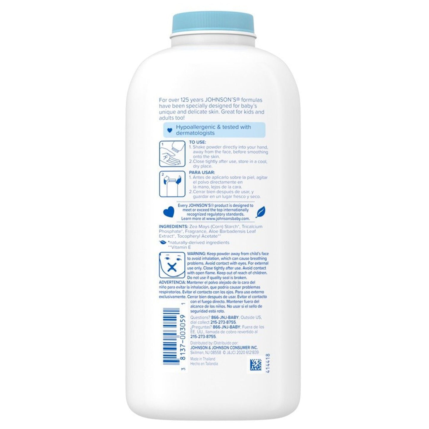 Johnson's® Aloe and Vitamin E Baby Powder, Fresh Scent
