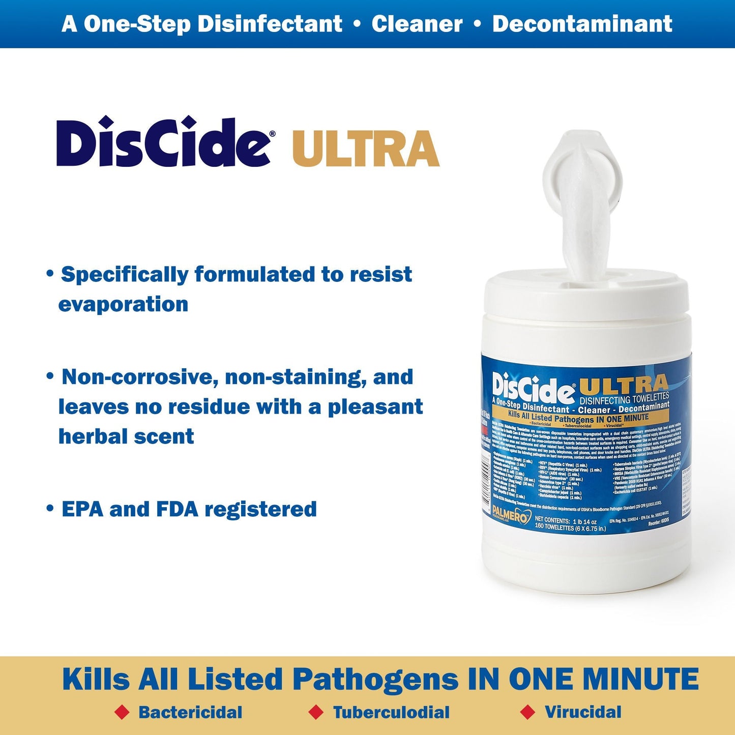 DisCide® Ultra Disinfecting Towelettes
