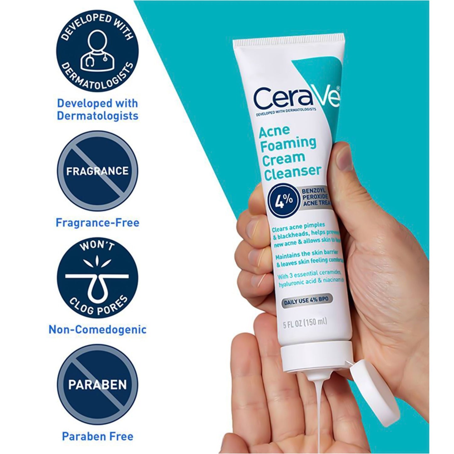 CeraVe® Acne Foaming Cream Cleanser