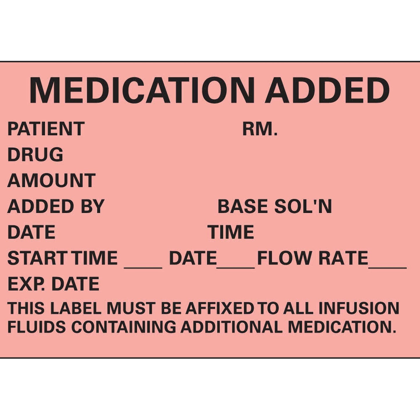 Timemed Medication Added Pre-Printed Label