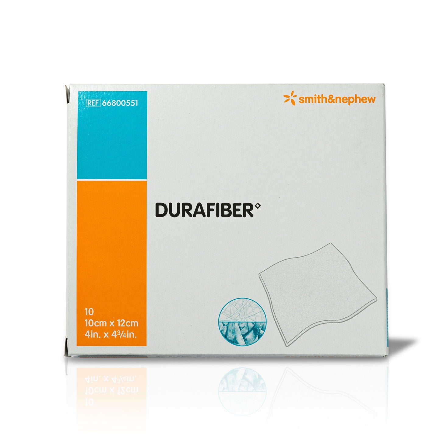 Durafiber Gelling Fiber Wound Dressing, 4 x 4¾ Inch