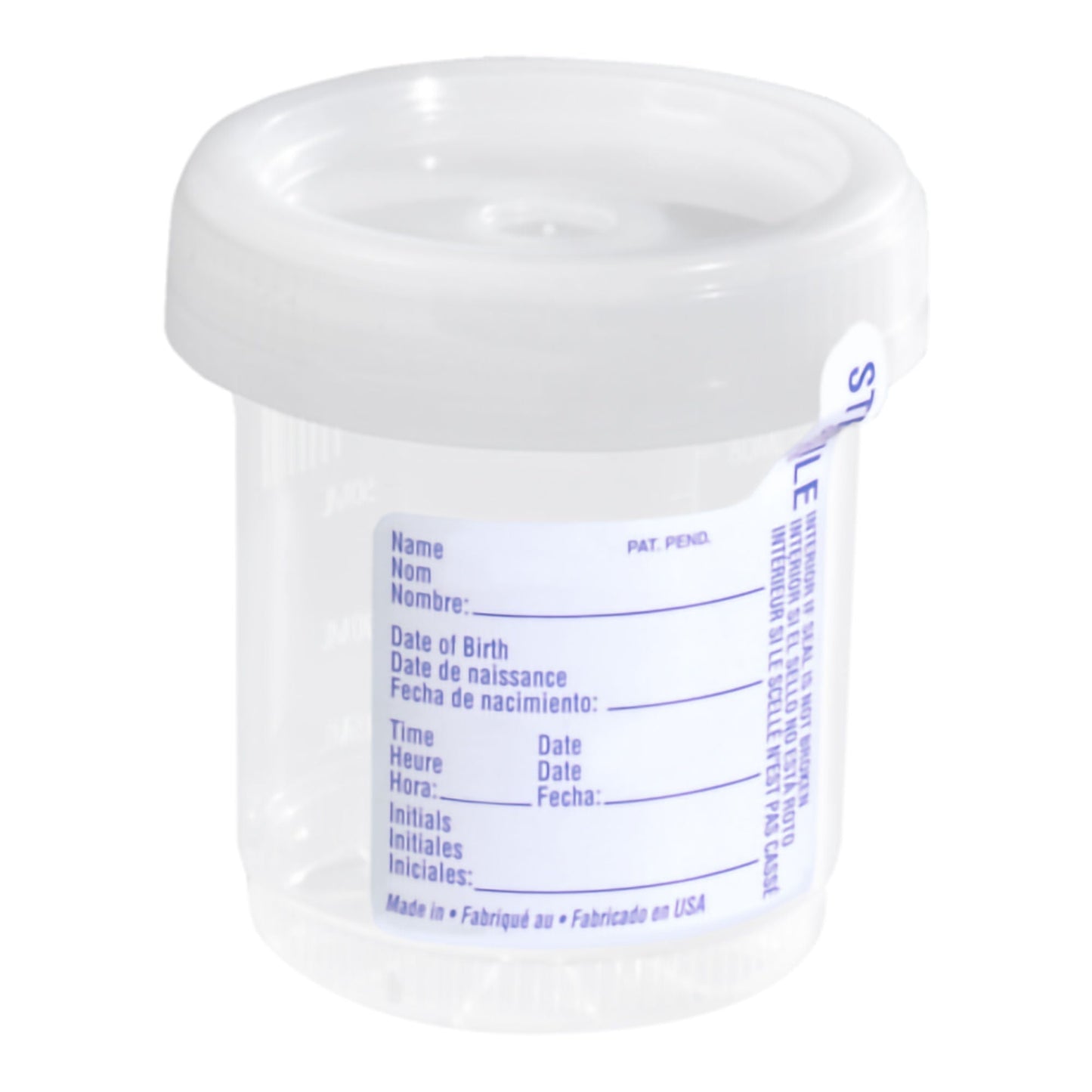 Specimen Container 65 mm Opening (3 oz.) Screw Cap