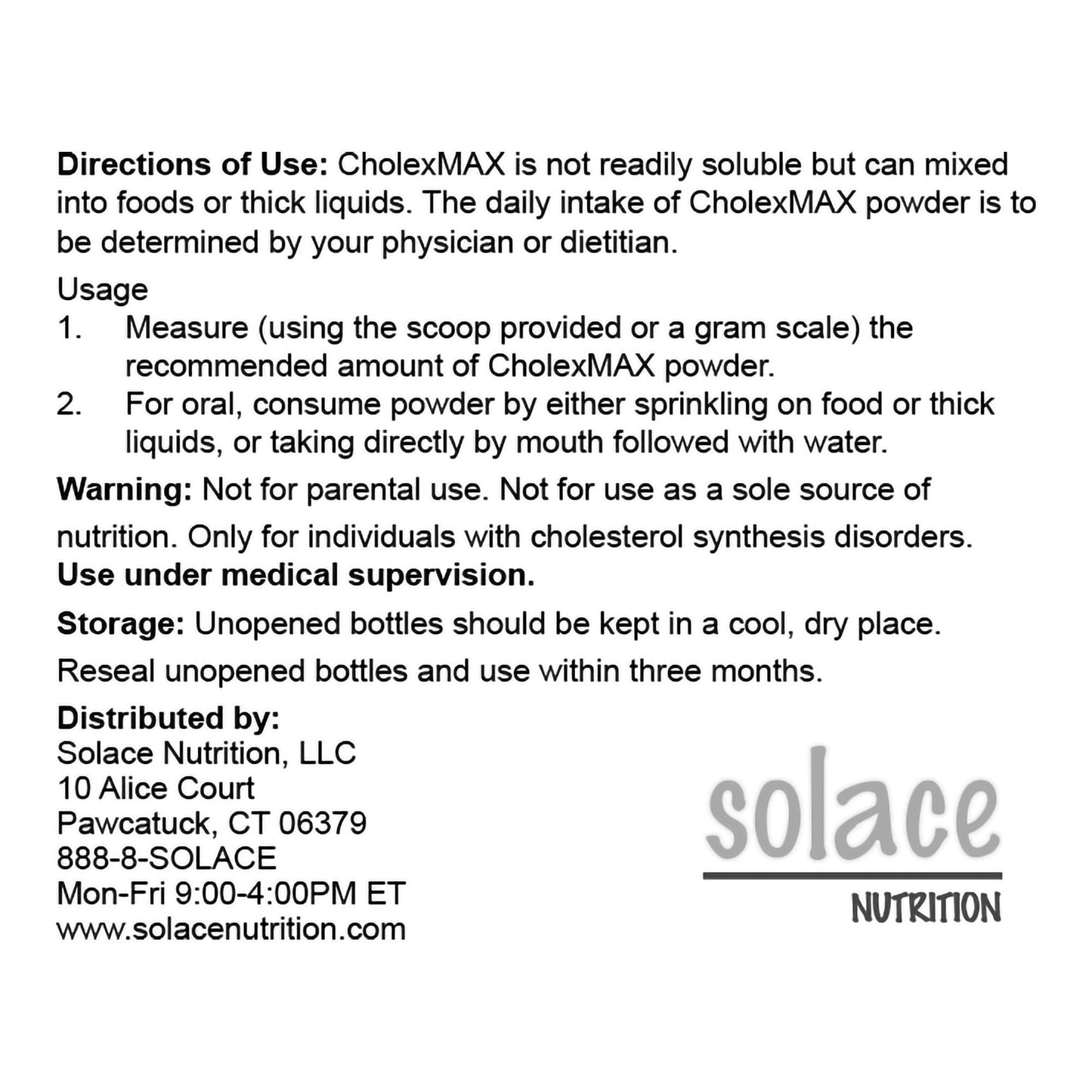 CholexMAX Oral Supplement Unflavored Powder 75 Gram Jar