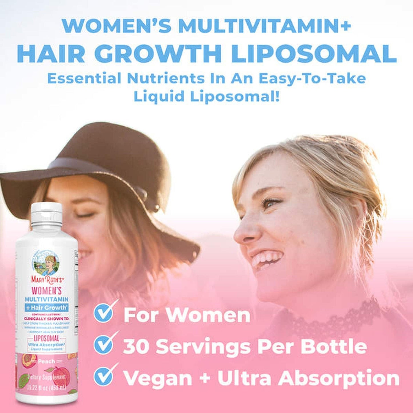 Mary Ruth's® Women's Multivitamin + Liposomal for Hair Growth