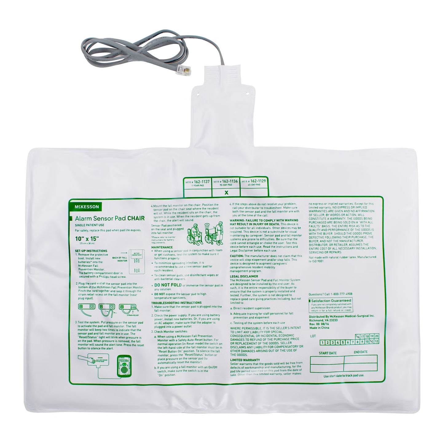 McKesson Chair Alarm Sensor Pad