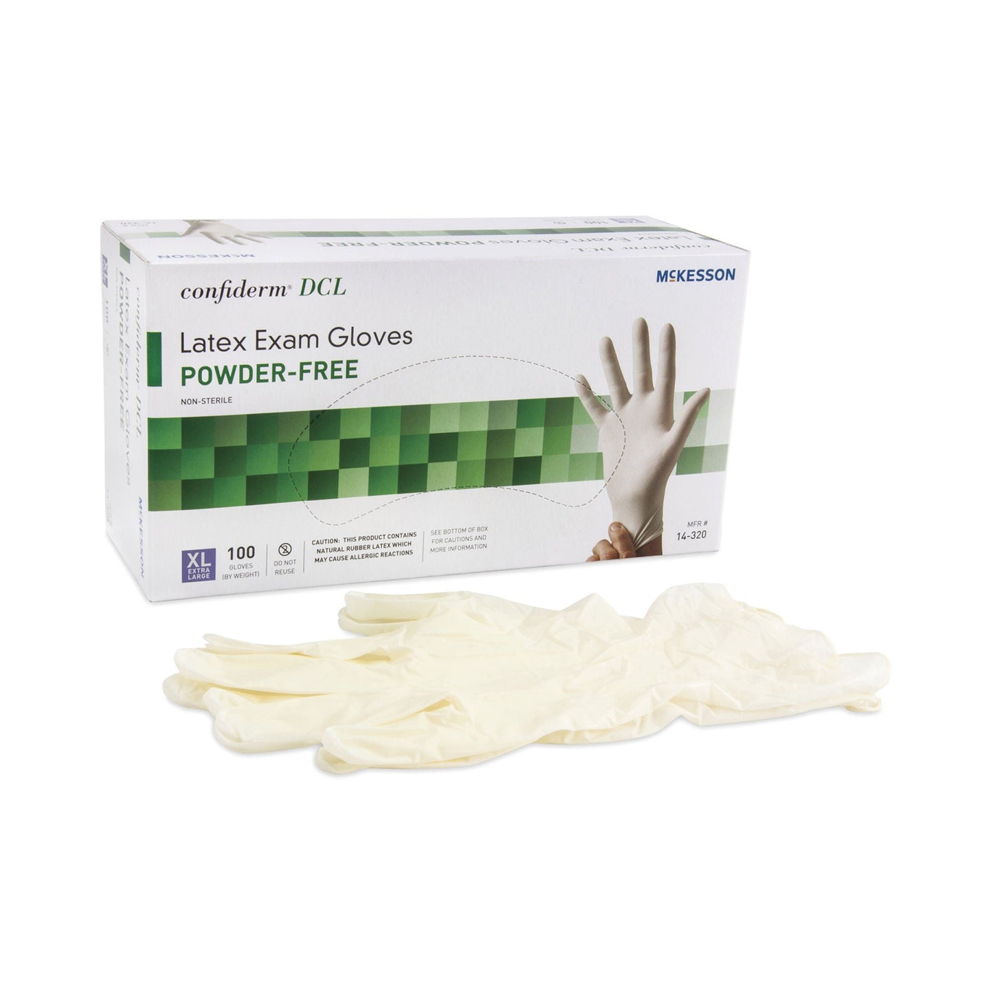 McKesson Confiderm® Latex Exam Gloves, Ivory