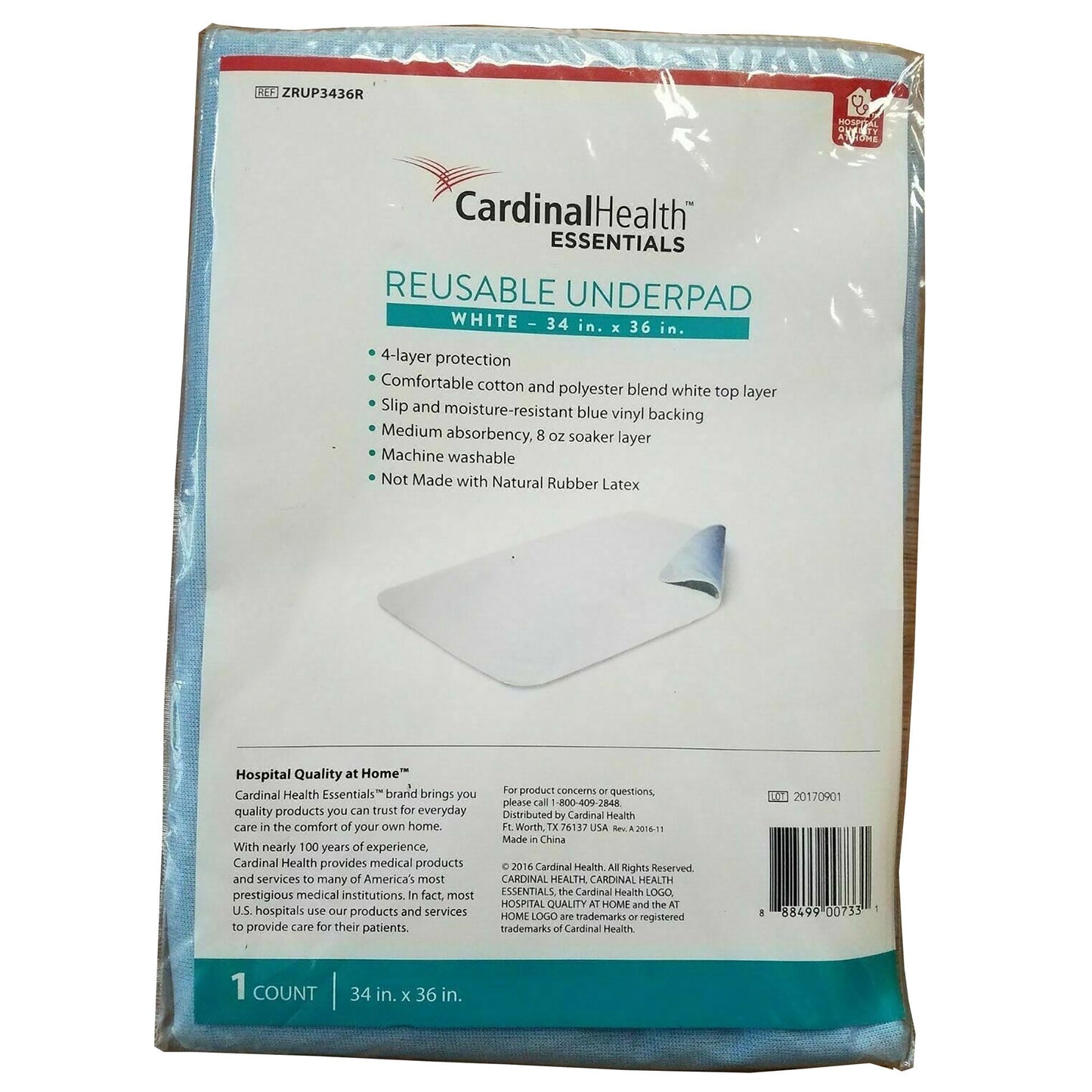 ReliaMed Underpad, Reusable, Polyester