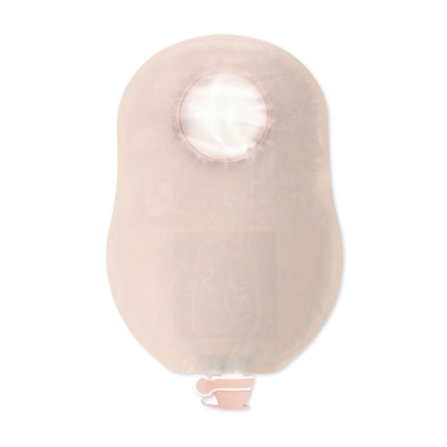 New Image™ 18422 Two-Piece Ultra-Clear Urostomy Pouch, Flange, Green Match