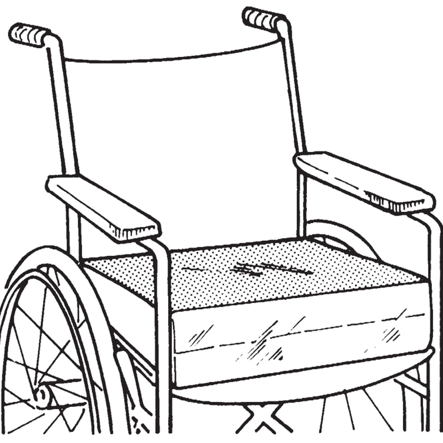 SkiL-Care™ Wheelchair Wedge Seat Cushion, Black
