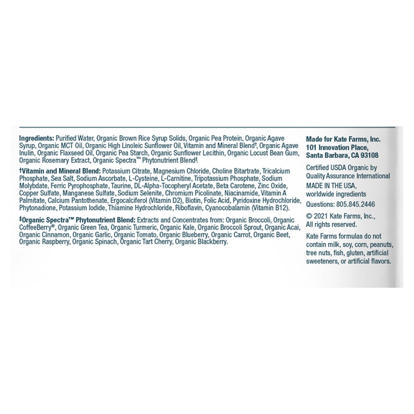 Kate Farms® Standard 1.4 Sole-Source Nutrition Formula, Bag