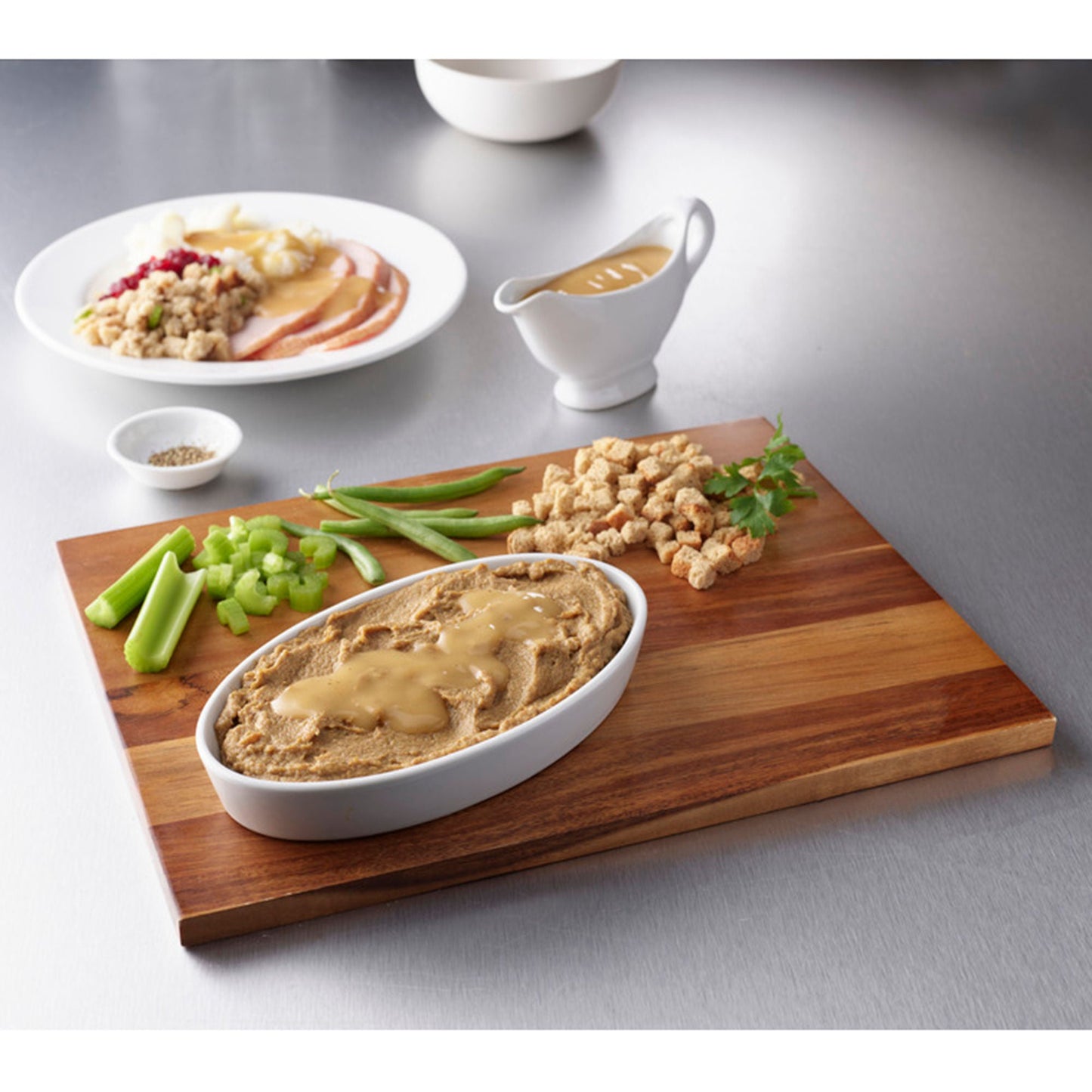 Thick & Easy® Purées Turkey with Stuffing and Green Beans Purée Thickened Food