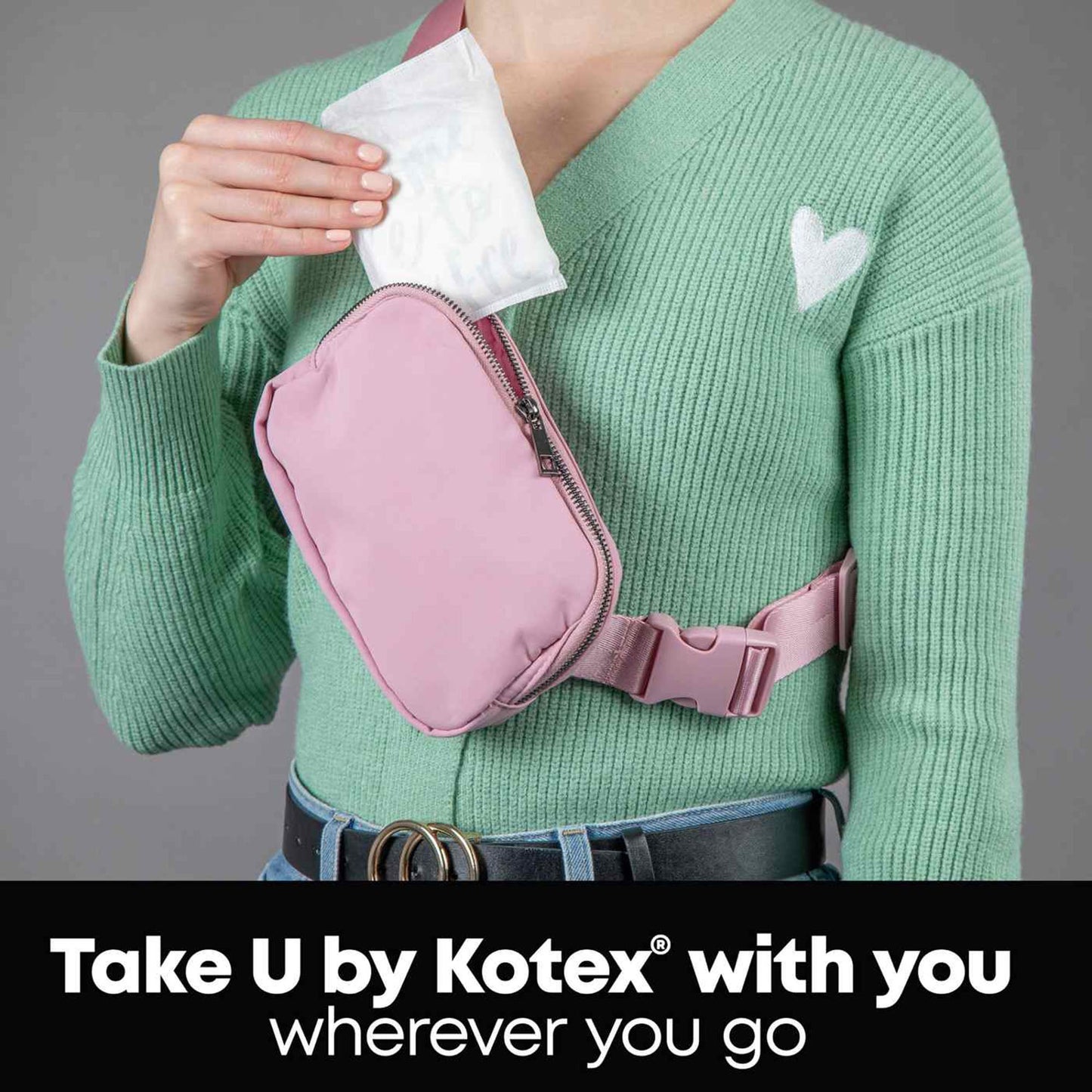 U by Kotex® Balance Ultra Thin Charcoal Pads with Wings, Regular