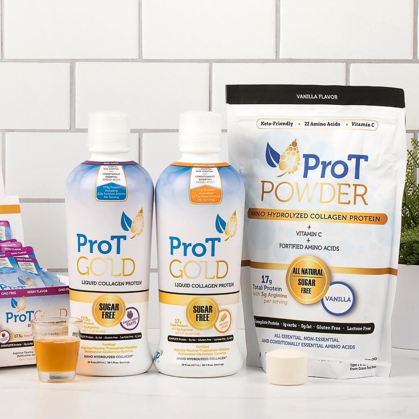 ProT Gold Berry Liquid Protein, bottle
