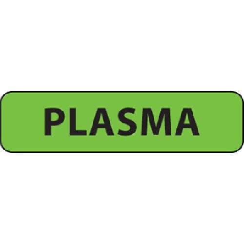 MedVision Drug Label Anesthesia Label Plasma Fluorescent Green