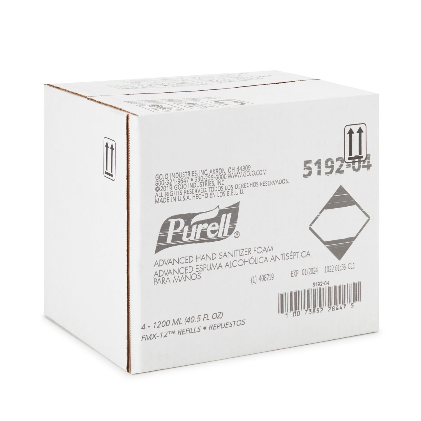 Purell Advanced Hand Sanitizer Ethyl Alcohol Foaming Dispenser Refill Bottle