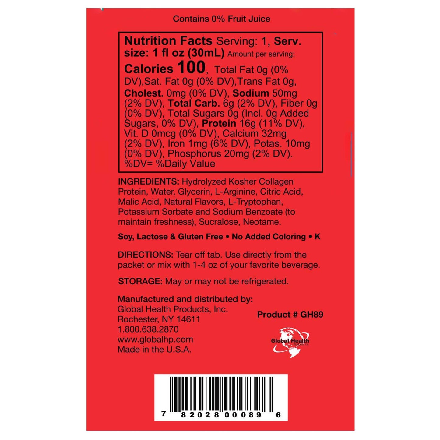 LiquaCel® Apple Concentrated Liquid Protein, Sugar Free, Packets