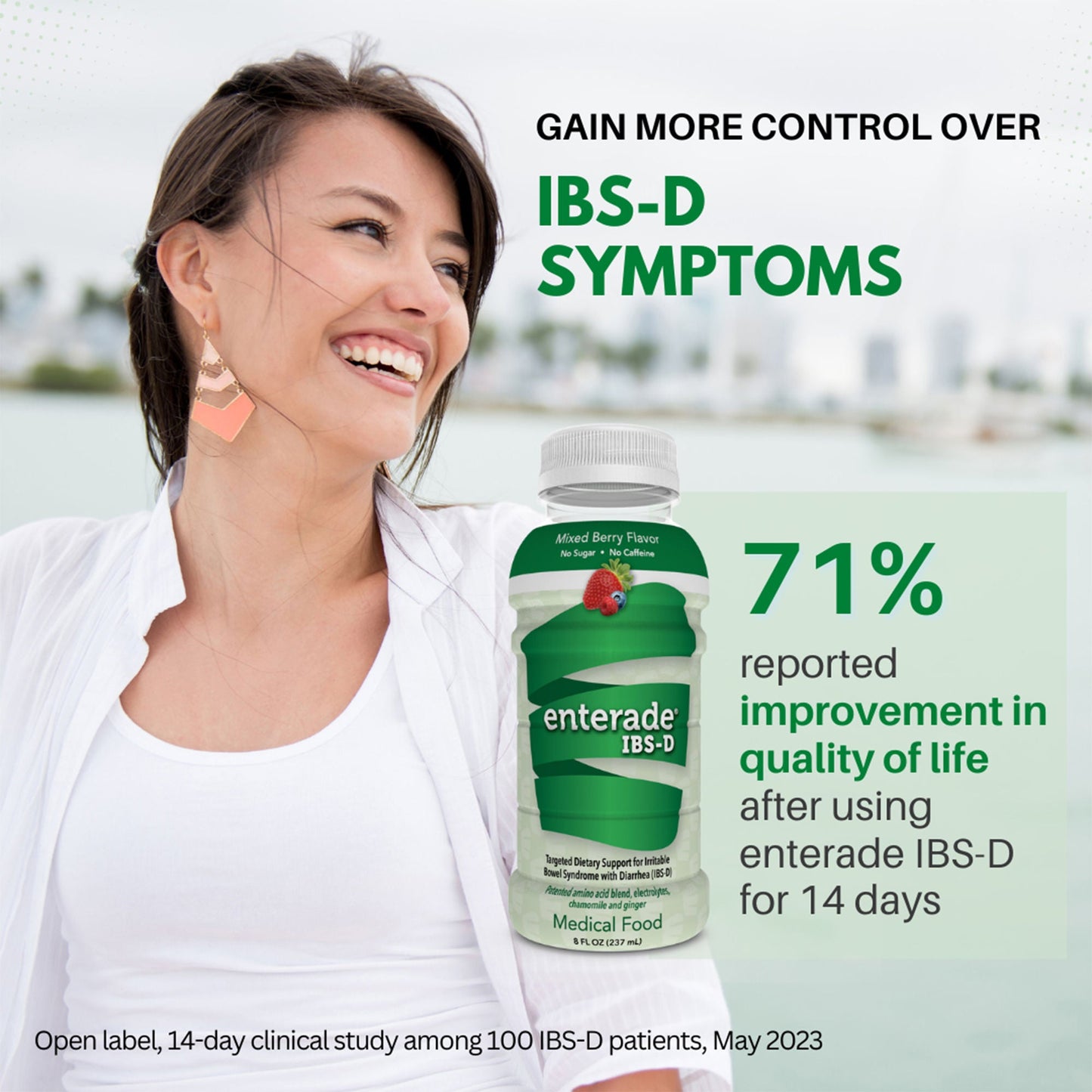 enterade® IBS-D Targeted Dietary Support Medical Food, Berry, bottle