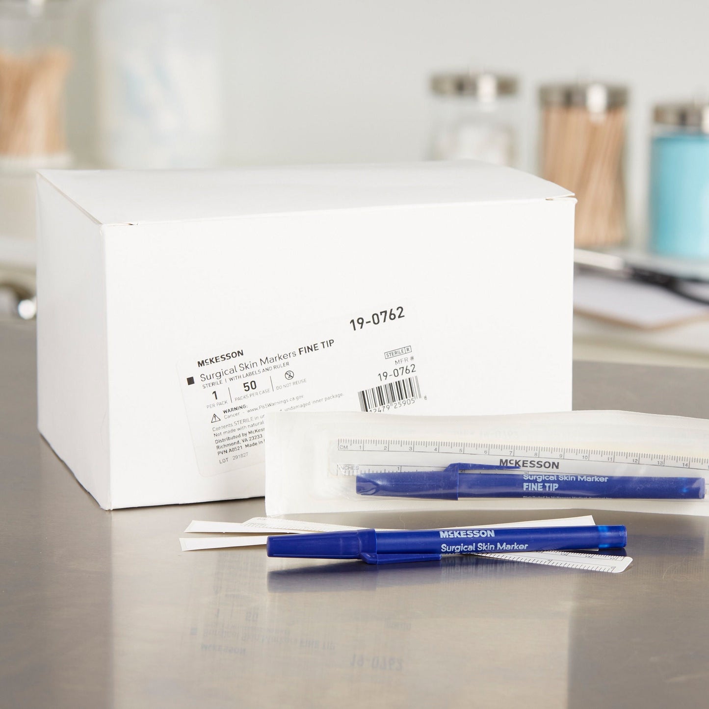 McKesson Skin Marker with Ruler and Labels Gentian Violet Ink Sterile Full Size Fine Tip – Box of 50 - view 6
