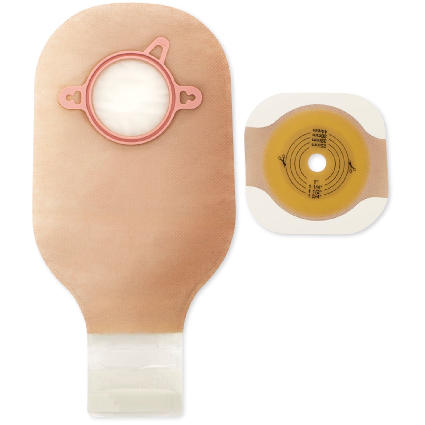 New Image™ Two-Piece Ultra Clear Ostomy Pouch, Cut to Fit Stomas up