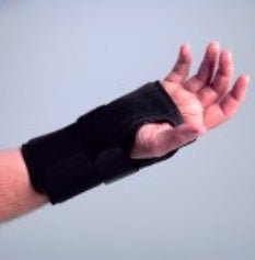 Deluxe Wrist Brace Aluminum / Cotton Flannel / Nylon / Trilaminate Foam Right Hand Black