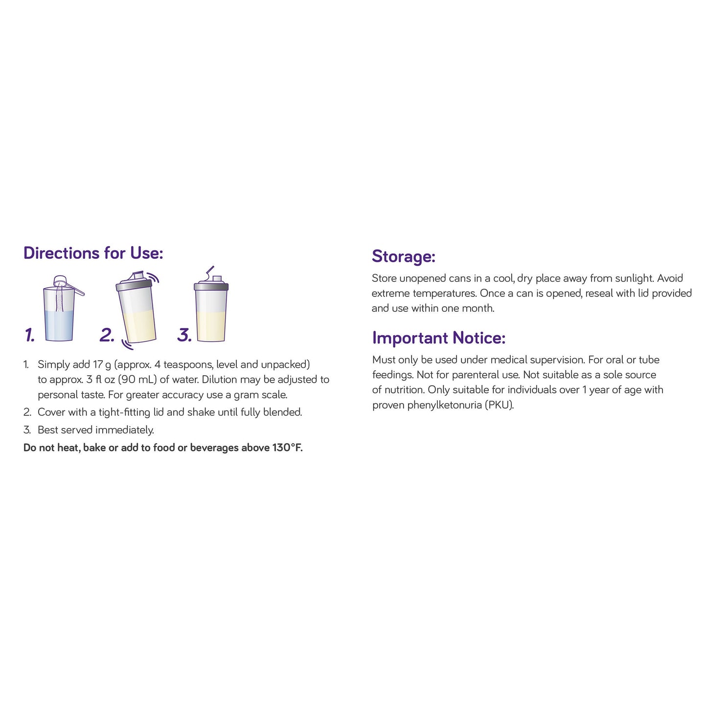 PhenylAde60 Oral Supplement Unflavored Powder / 454 Gram Canister