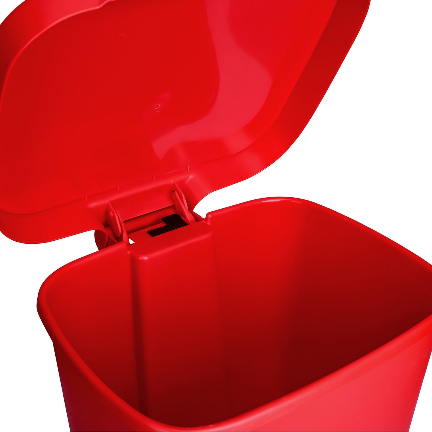 McKesson Waste Can with Step-On Pedal, Plastic, Red, x 18.9 Inch