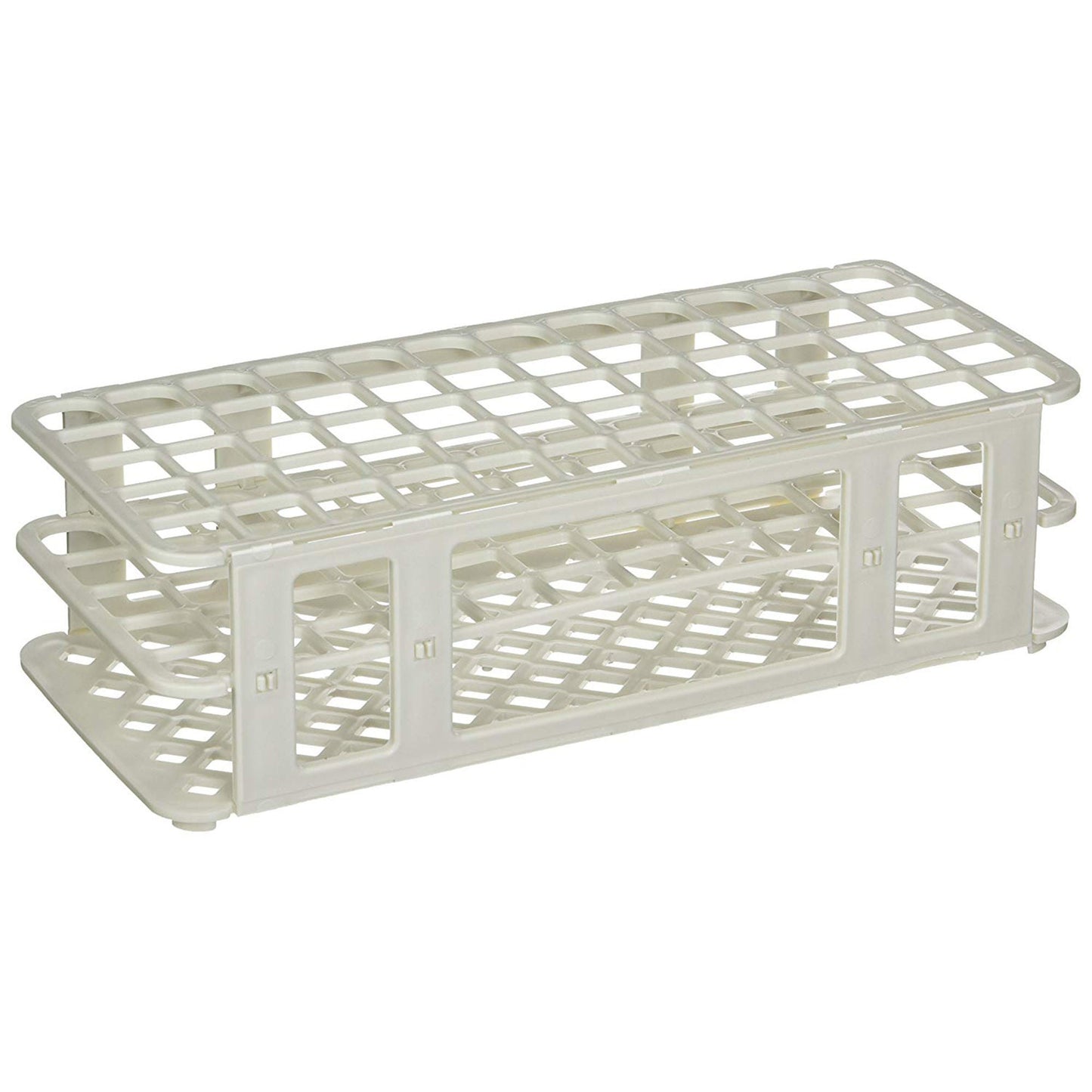 Globe® Scientific 456500 Series Test Tube Rack, 16/17mm, 60-Place, White
